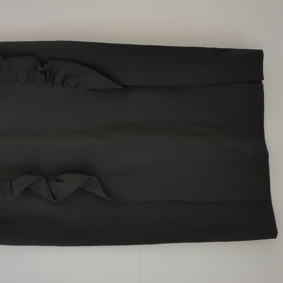 Alice McCall Mrs Robinson Pencil Ruffle Black Midi Skirt Sz0 Minimalist Luxury - Picture 5 of 7
